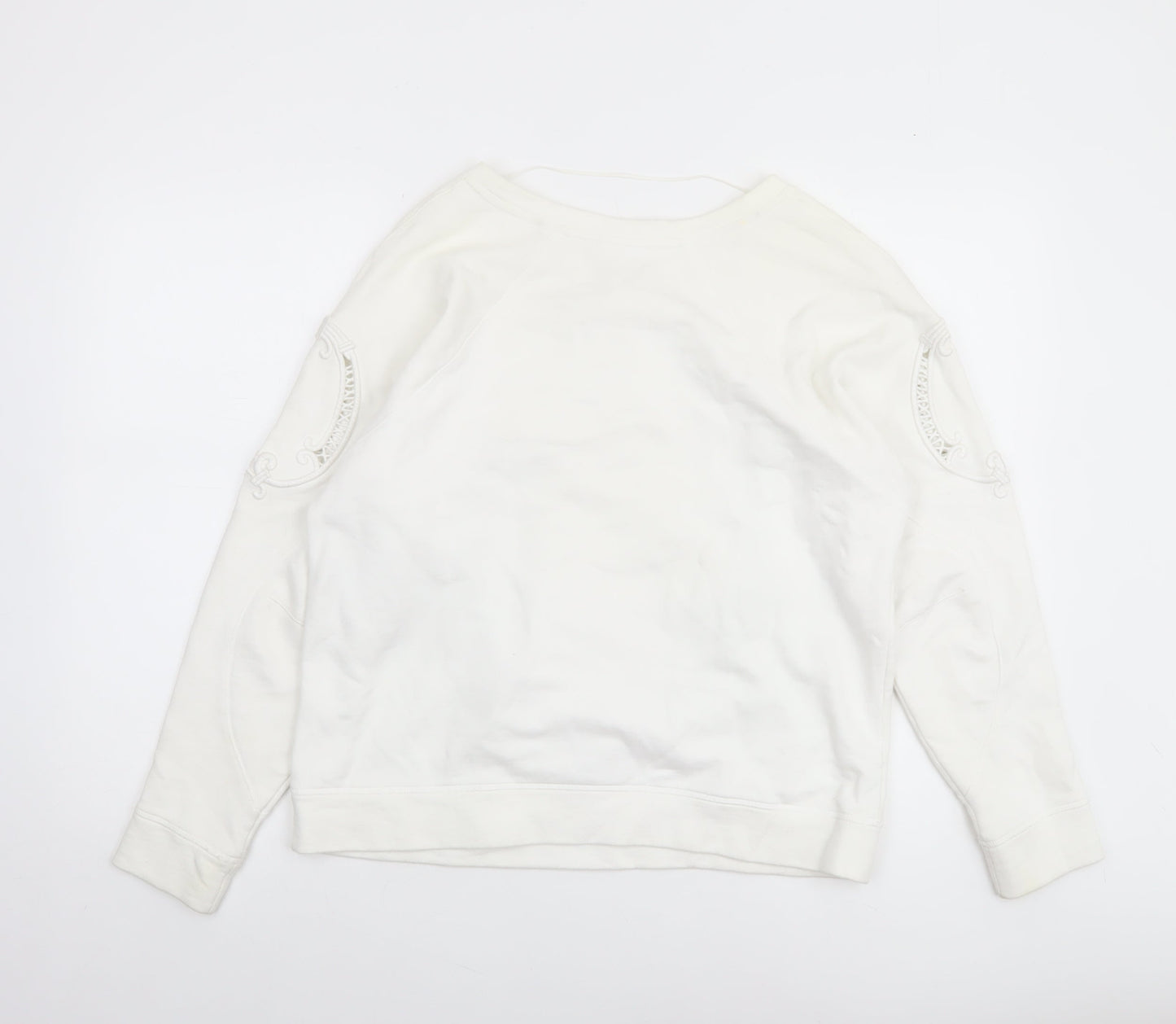 Womens UK Size M Zara Ivory Pullover Sweatshirt