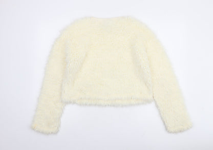 Womens UK Size M New Look Ivory Pullover Sweatshirt