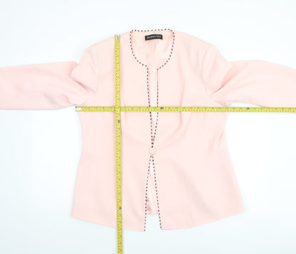 Jacques Vert Women Pink Lined Single-Breasted Suit Jacket UK 18