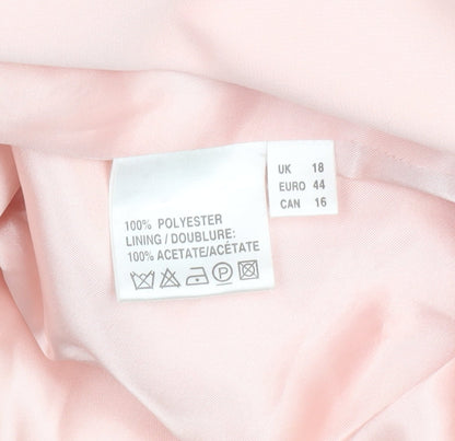 Jacques Vert Women Pink Lined Single-Breasted Suit Jacket UK 18