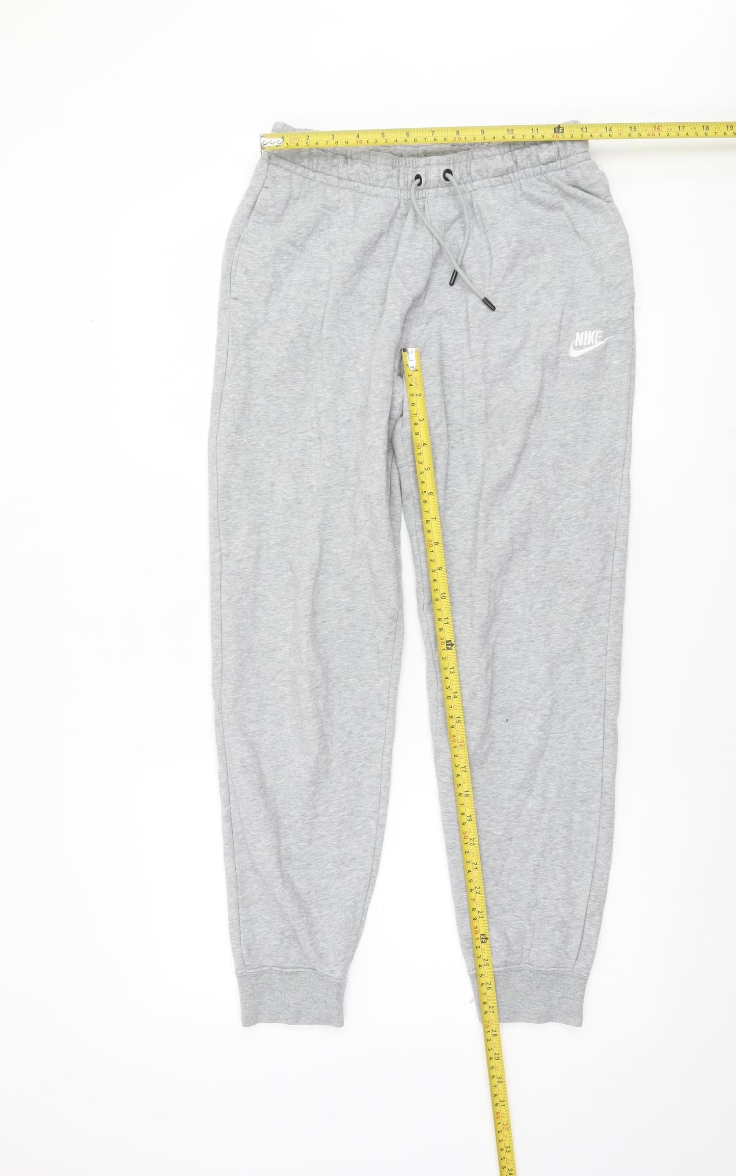 Nike Men's Grey Small Jogger Sweatpants with Elastic Waist