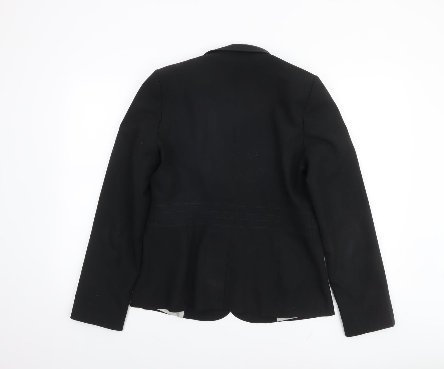 New Look Women Black Blazer Jacket UK 14 Regular Fit Tailored Workwear