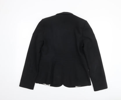 New Look Women Black Blazer Jacket UK 14 Regular Fit Tailored Workwear