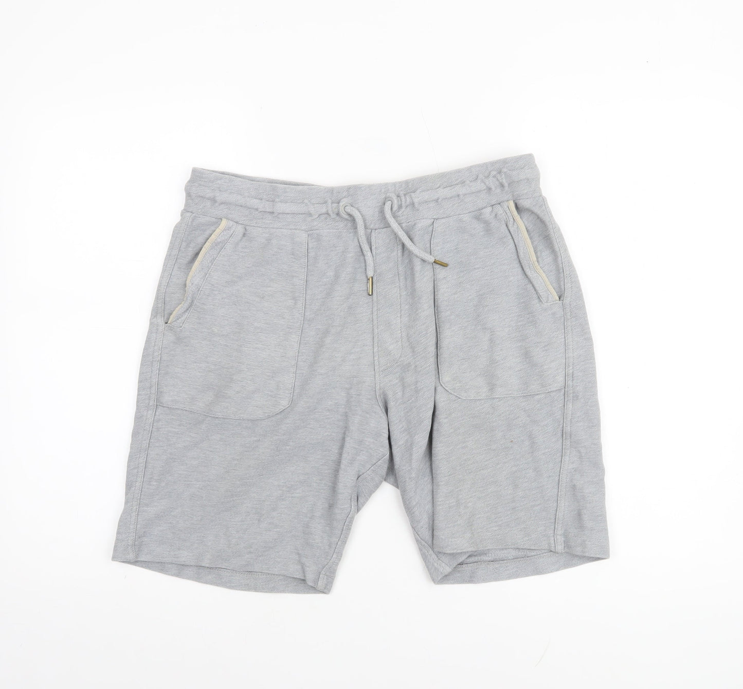 Next Men’s Grey Sweat Shorts M Casual Jersey Drawstring