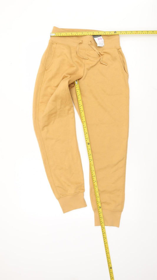 Womens UK Size XS Primark Regular Fit Jogger Beige Trousers