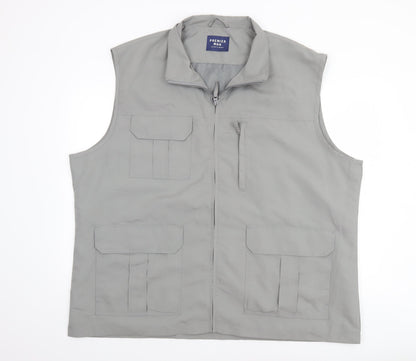 Mens UK Size 2XL Premier Man Grey Bodywarmer