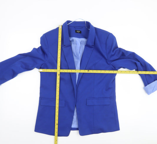 Oasis Women's Blue Single-Breasted Blazer Size 16 Classic Fit