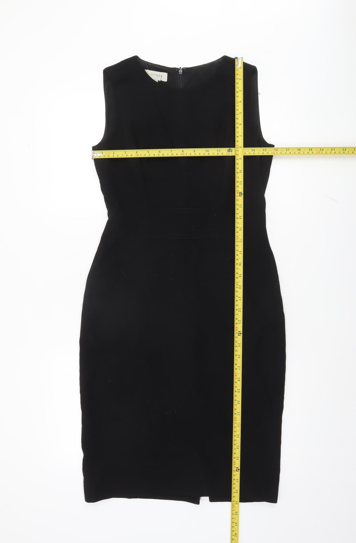 Hobbs Women Black Wool Sheath Dress Size 8 Work Formal