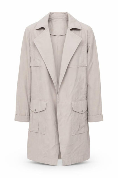 Womens UK Size 8 New Look Beige Trench Coat