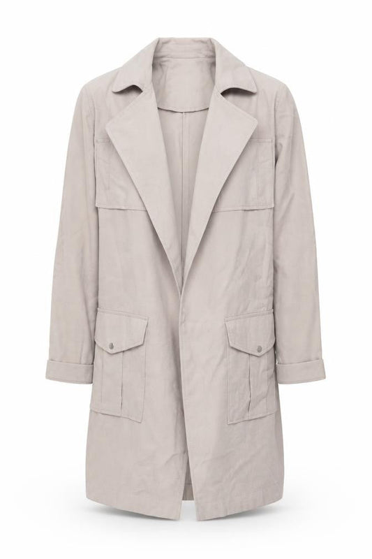Womens UK Size 8 New Look Beige Trench Coat