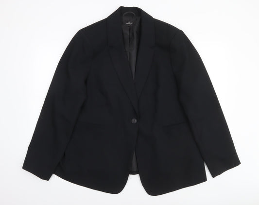 Next Tailoring Black Single-Breasted Blazer Size 20 Womens Workwear Jacket