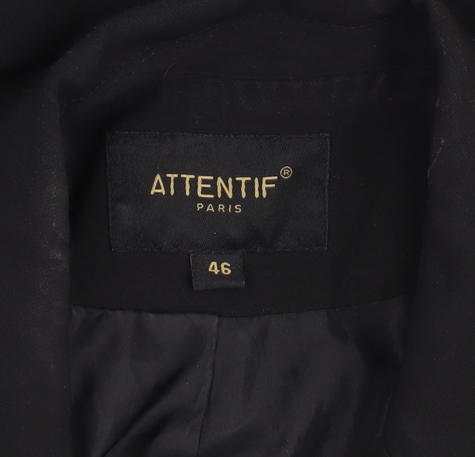 Womens UK Size 18 Attentif Paris Regular Black Blazer