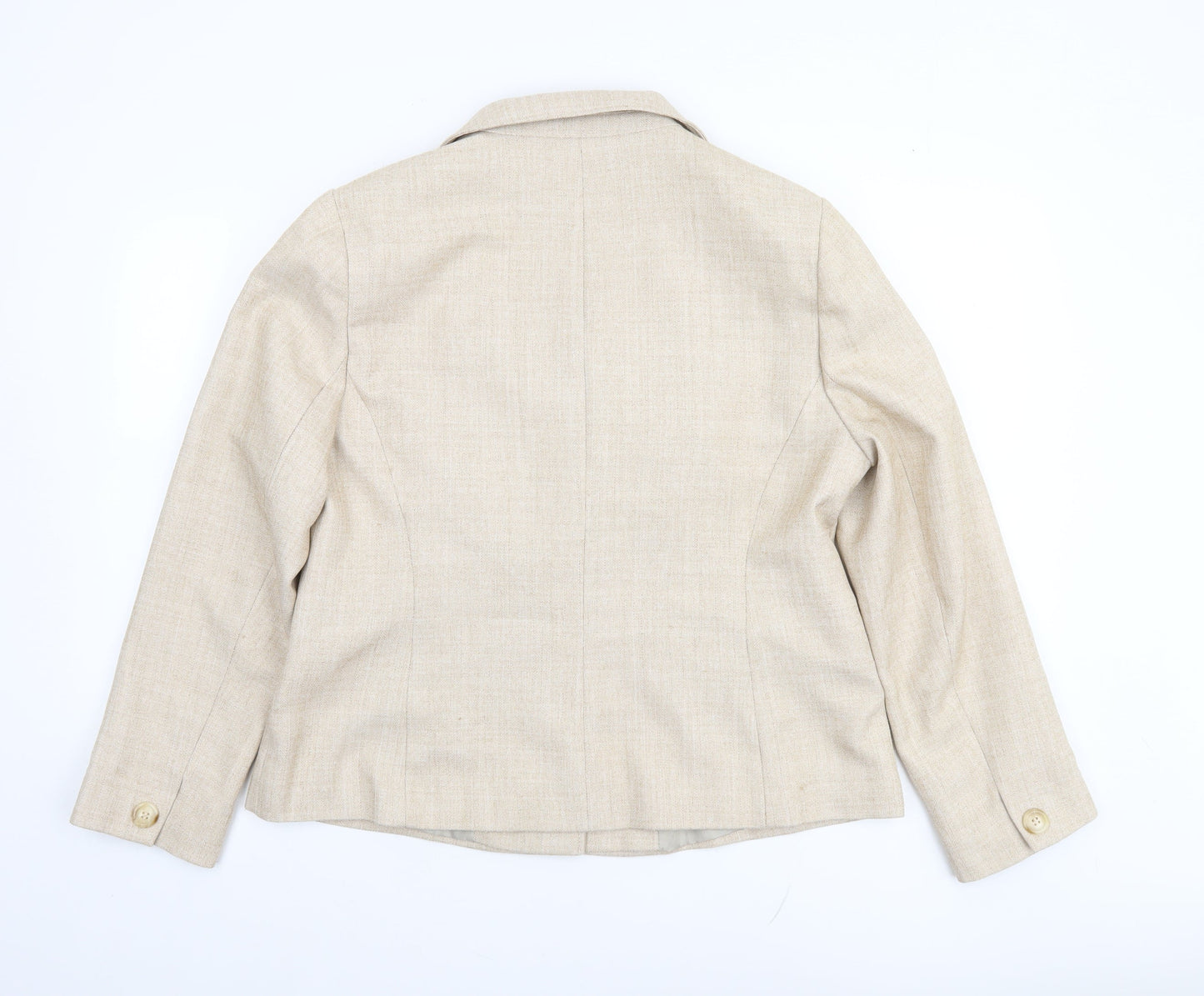Debenhams Classics Women Beige Size 16 Two-Button Blazer Jacket
