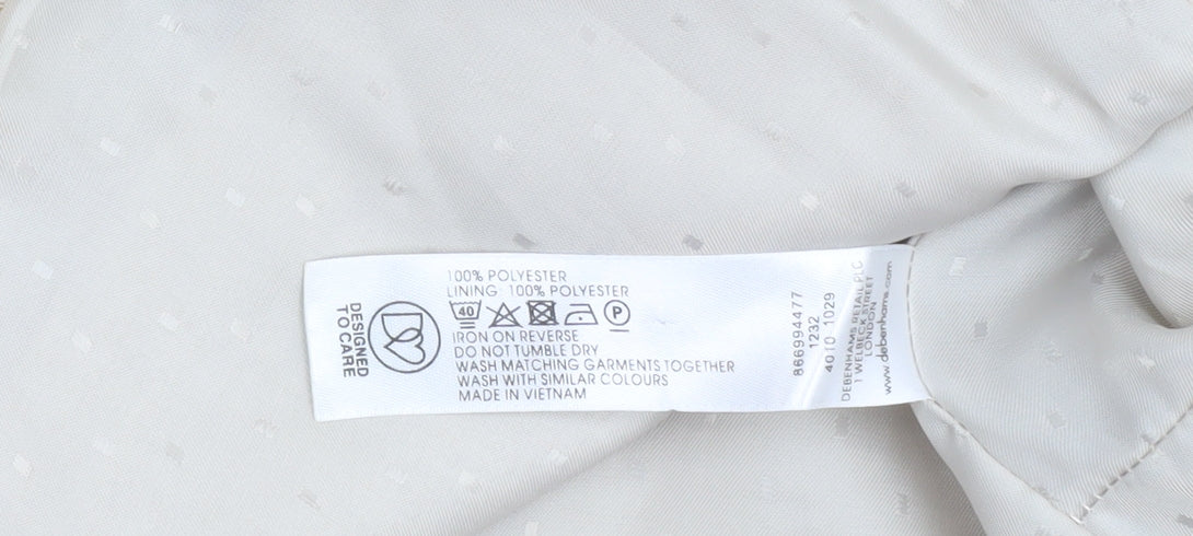 Debenhams Classics Women Beige Size 16 Two-Button Blazer Jacket