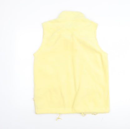 Country Rose Women's Yellow Fleece Waistcoat Size S (10/12) Zip Bodywarmer