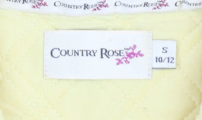 Country Rose Women's Yellow Fleece Waistcoat Size S (10/12) Zip Bodywarmer