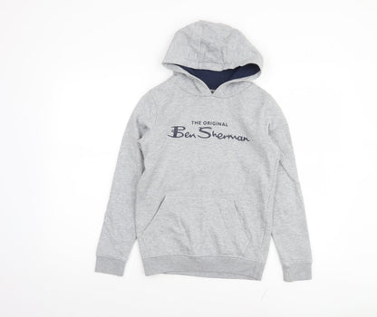 Boys UK Size 9-10 Years Ben Sherman Grey Pullover Hoodie