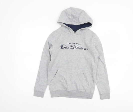 Boys UK Size 9-10 Years Ben Sherman Grey Pullover Hoodie