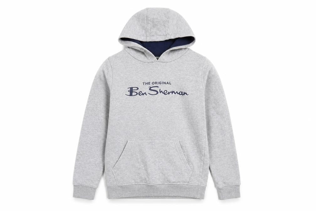 Boys UK Size 9-10 Years Ben Sherman Grey Pullover Hoodie