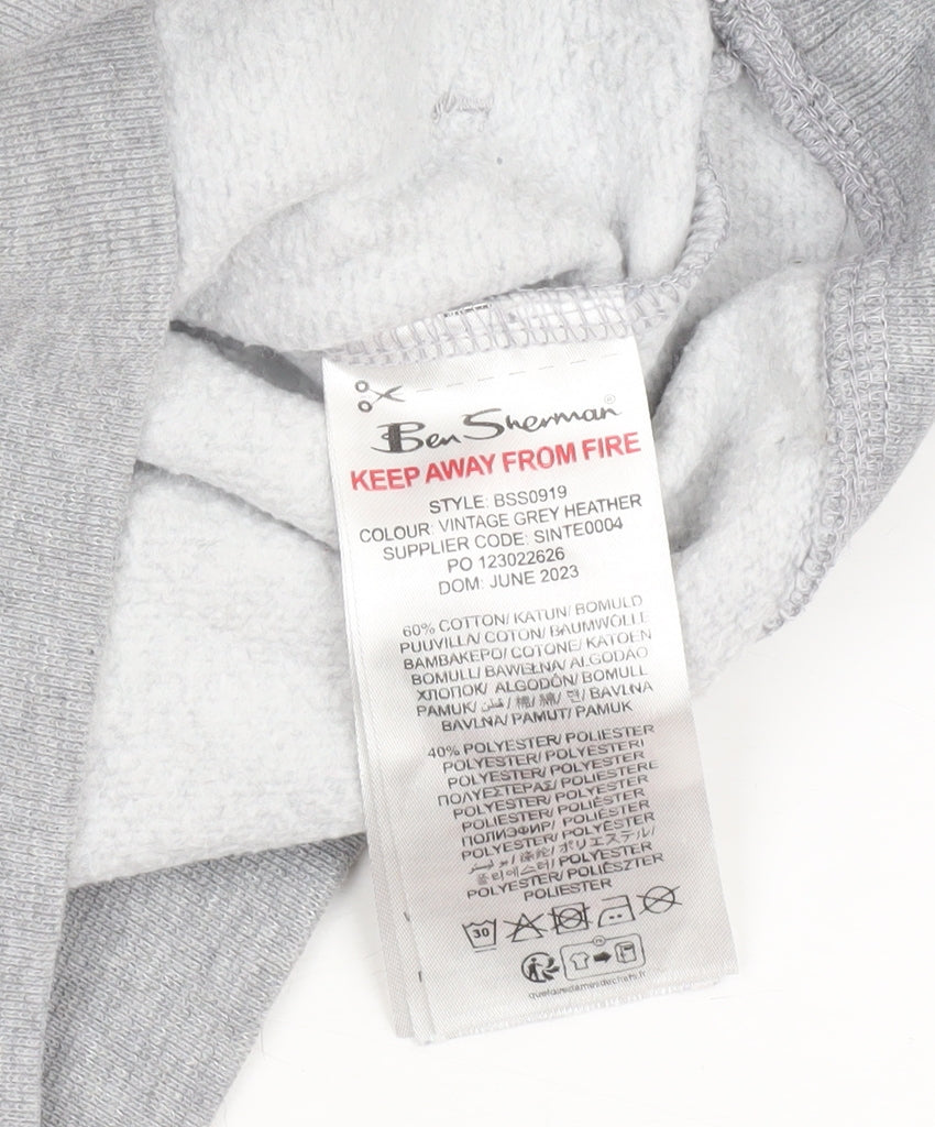 Boys UK Size 9-10 Years Ben Sherman Grey Pullover Hoodie