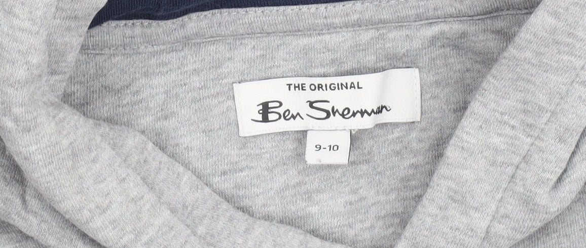 Boys UK Size 9-10 Years Ben Sherman Grey Pullover Hoodie