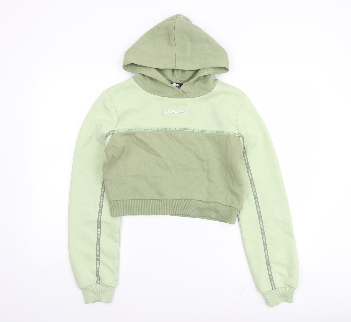 Womens UK Size 8 Eleven Degrees Green Pullover Hoodie