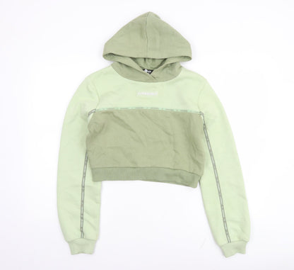 Womens UK Size 8 Eleven Degrees Green Pullover Hoodie
