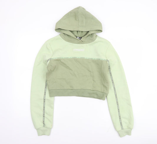 Womens UK Size 8 Eleven Degrees Green Pullover Hoodie