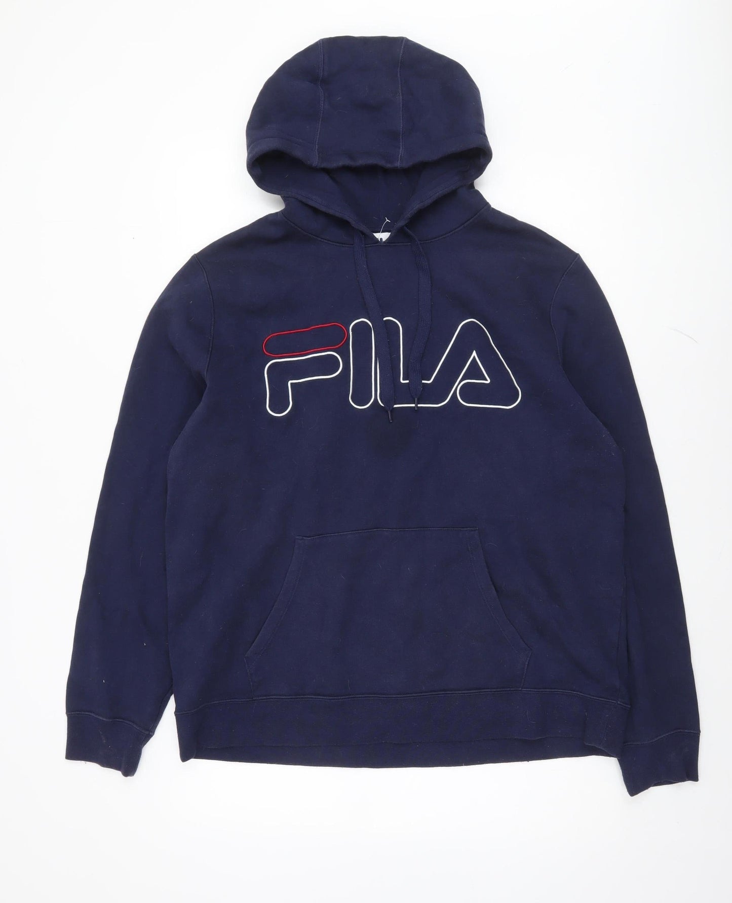Mens UK Size L FILA Blue Pullover Hoodie
