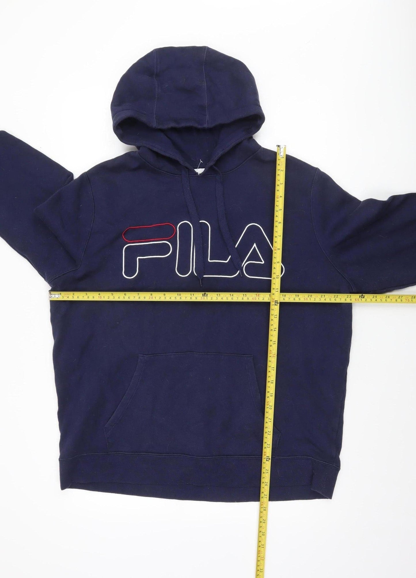 Mens UK Size L FILA Blue Pullover Hoodie