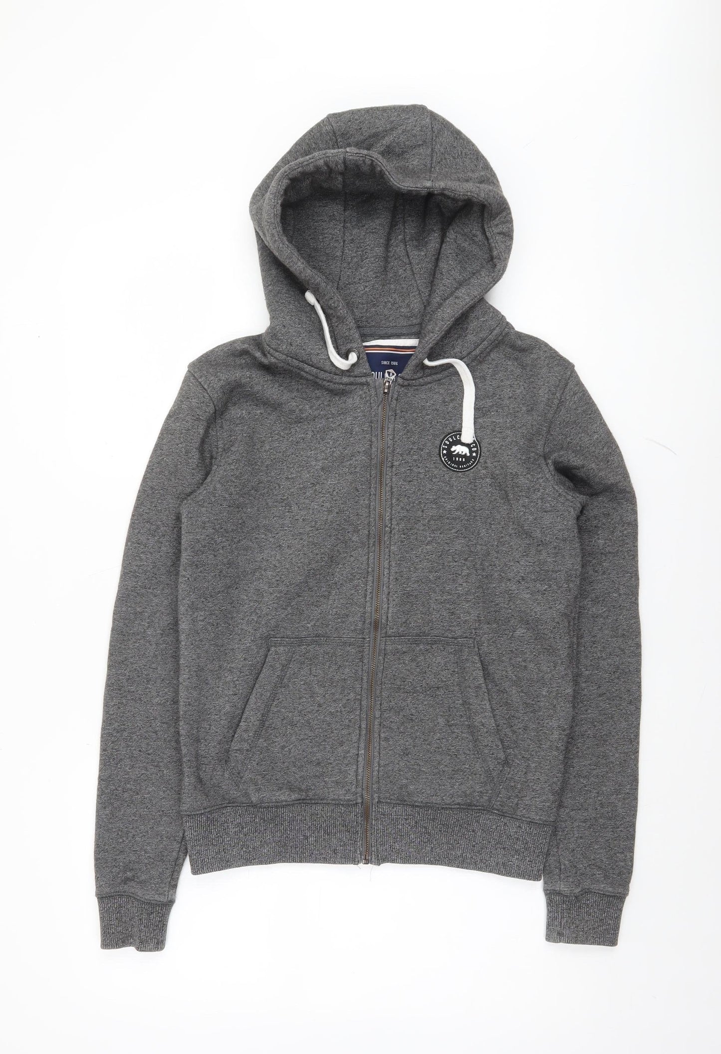 Womens UK Size 8 SoulCal & Co Grey Full Zip Hoodie