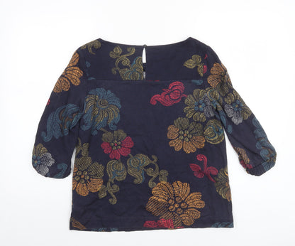 Womens UK Size 10 Thought Blue Tunic Blouse