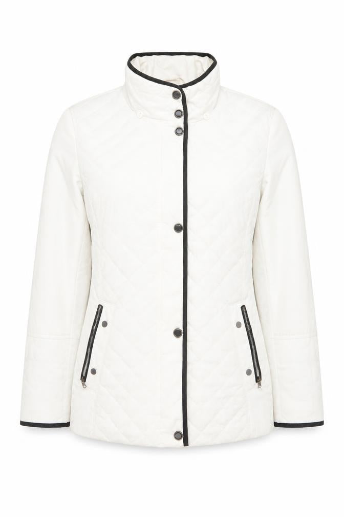 Womens UK Size 8 Frandsen White Quilted Coat