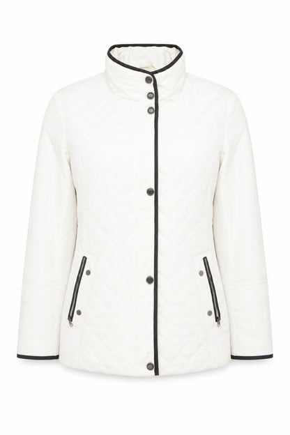Womens UK Size 8 Frandsen White Quilted Coat
