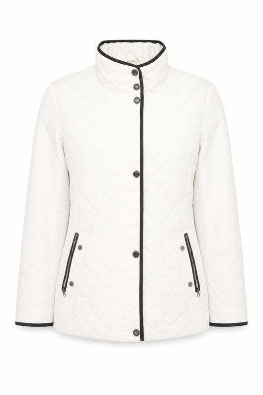 Womens UK Size 8 Frandsen White Quilted Coat