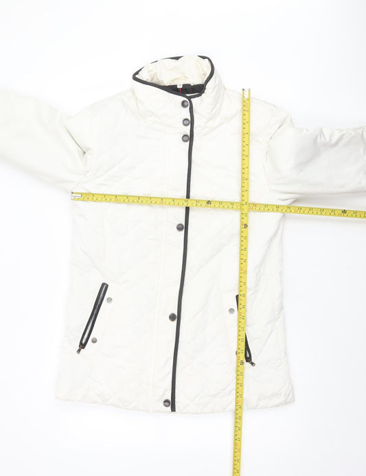Womens UK Size 8 Frandsen White Quilted Coat