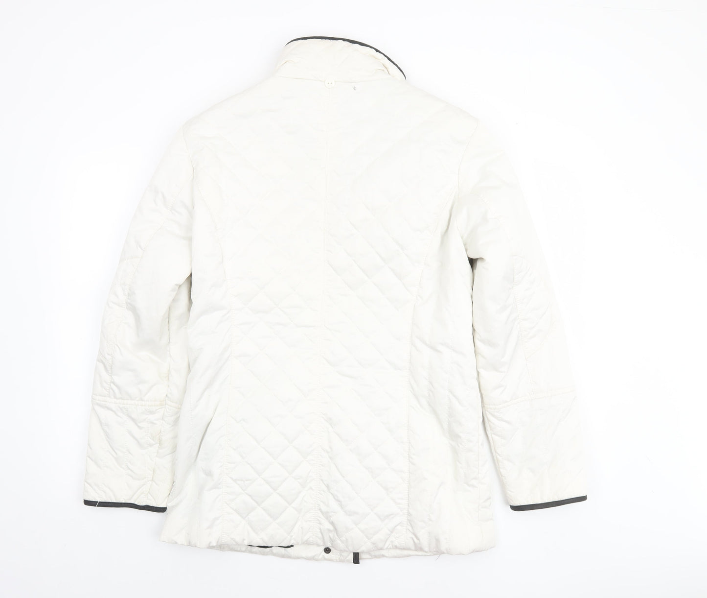 Womens UK Size 8 Frandsen White Quilted Coat