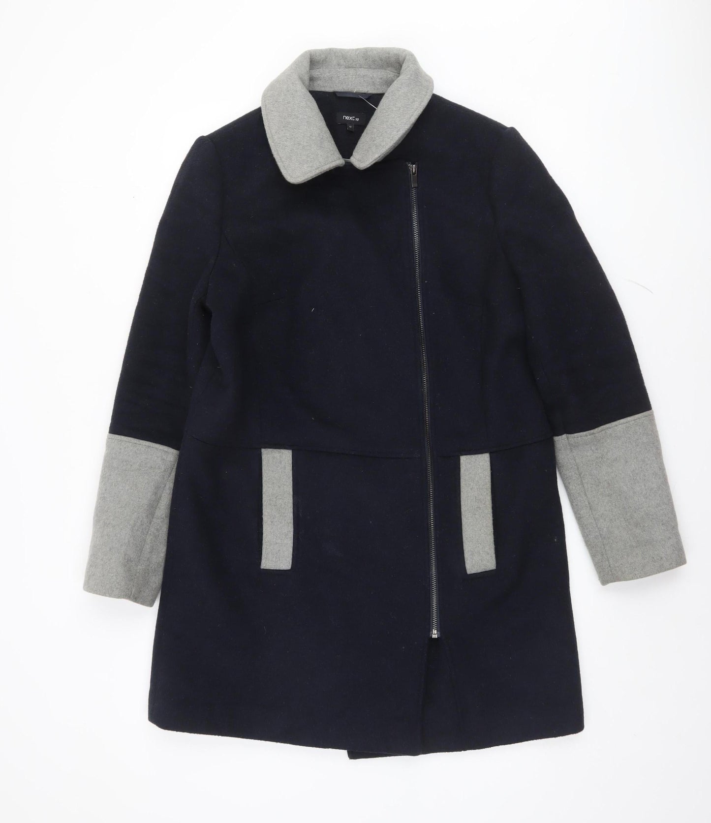 Womens UK Size 12 NEXT Blue Overcoat