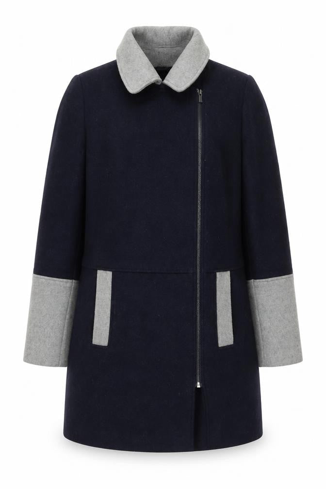 Womens UK Size 12 NEXT Blue Overcoat