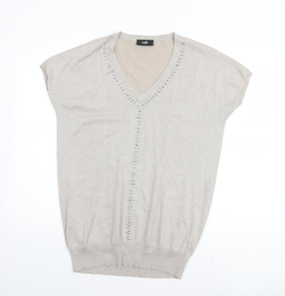 Womens UK Size S Wallis Beige Pullover Jumper