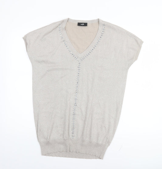 Womens UK Size S Wallis Beige Pullover Jumper
