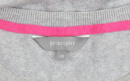 Womens UK Size 20 Principles Grey Pullover Jumper
