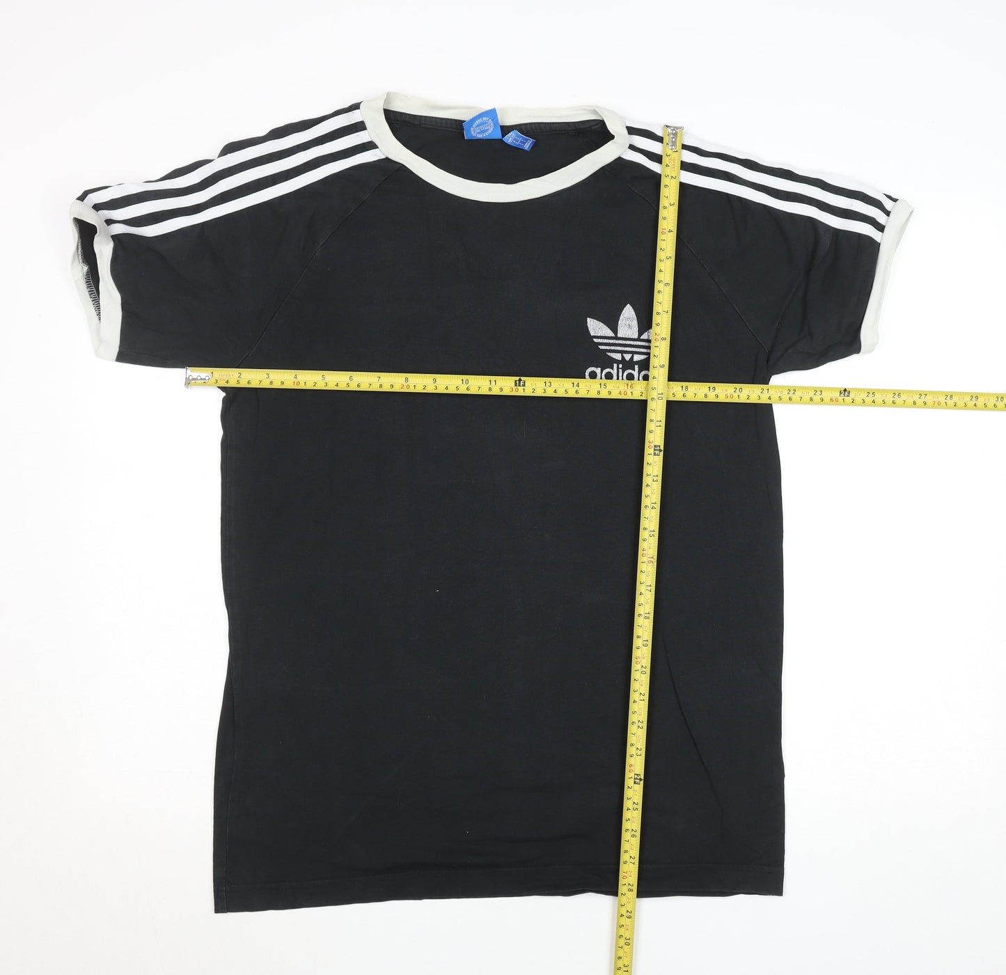 Adidas Men's Black Small Vintage Trefoil Sports T-Shirt
