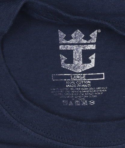 Royal Caribbean Men’s Blue Crew Neck Graphic Print T-Shirt Size L