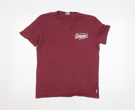 Mens UK Size M JACK & JONES Red  T-Shirt