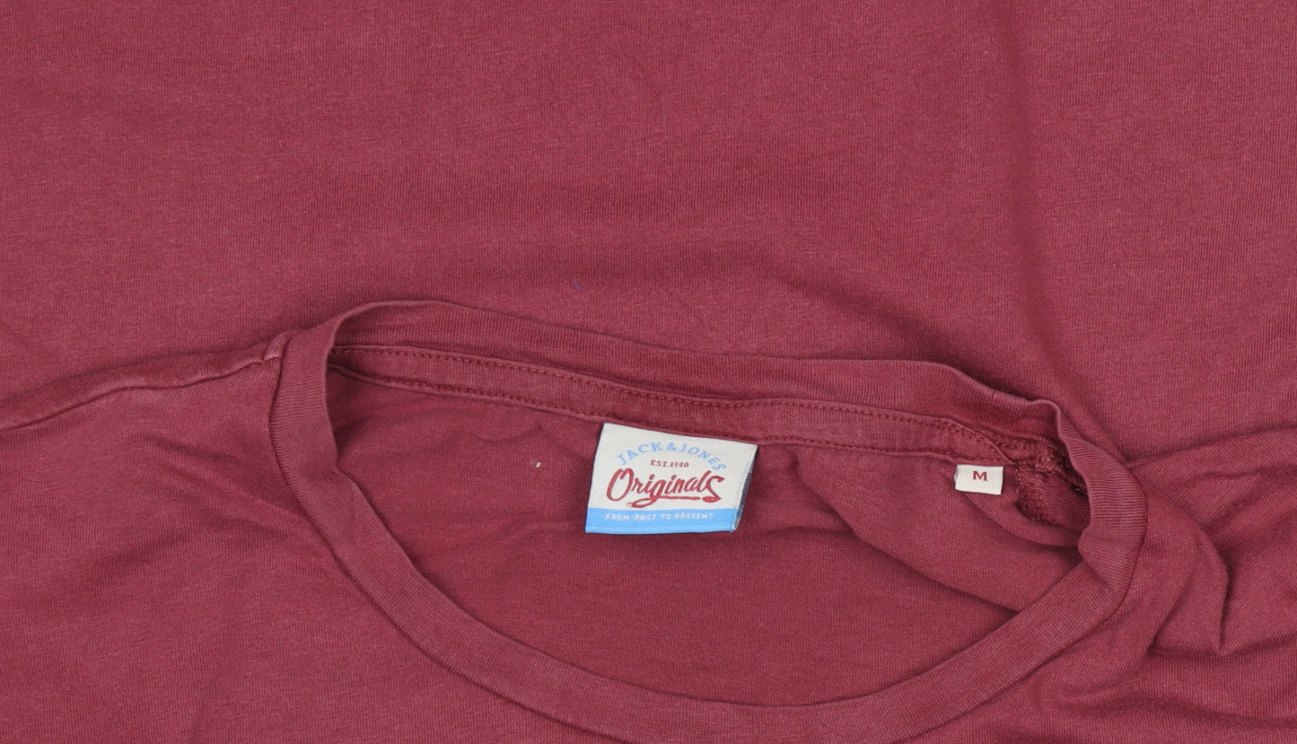 Mens UK Size M JACK & JONES Red  T-Shirt