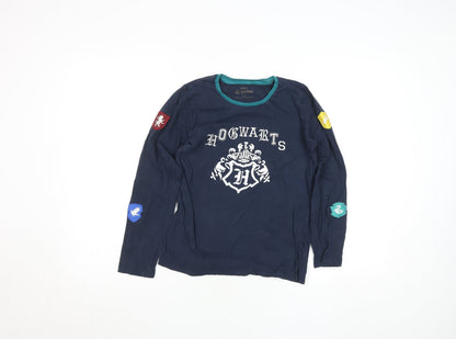Boys UK Size 10-11 Years Marks and Spencer Blue Basic T-Shirt