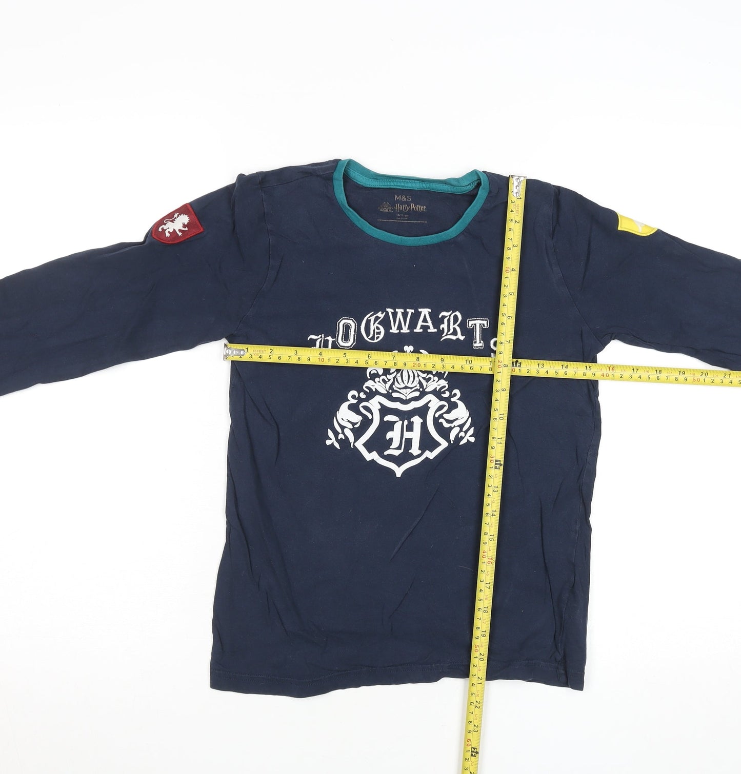 Boys UK Size 10-11 Years Marks and Spencer Blue Basic T-Shirt
