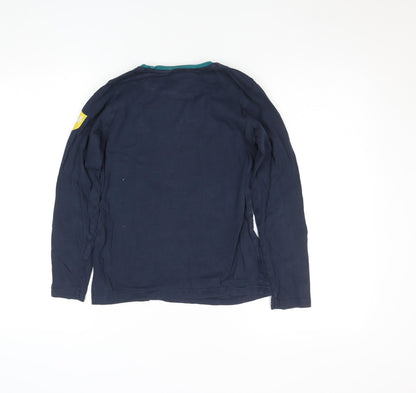 Boys UK Size 10-11 Years Marks and Spencer Blue Basic T-Shirt