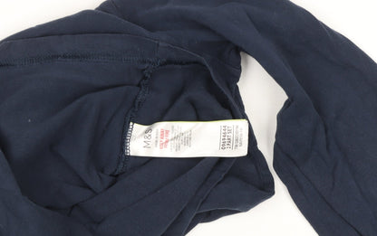 Boys UK Size 10-11 Years Marks and Spencer Blue Basic T-Shirt